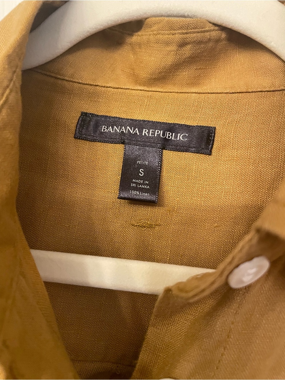 Banana Republic 100% Linen Oversized, Gold, S - Picture 3 of 6